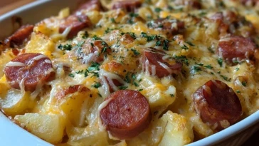 Gratin De Pommes De Terre Au Kielbasa Et Fromage