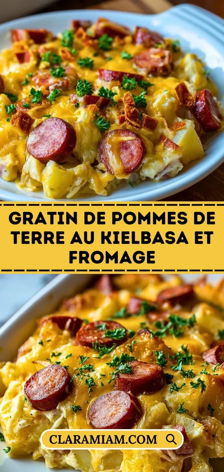 Gratin De Pommes De Terre Au Kielbasa Et Fromage - Pin 1