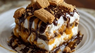 Lasagne Aux Biscuits Sablés Et Beurre De Cacahuète