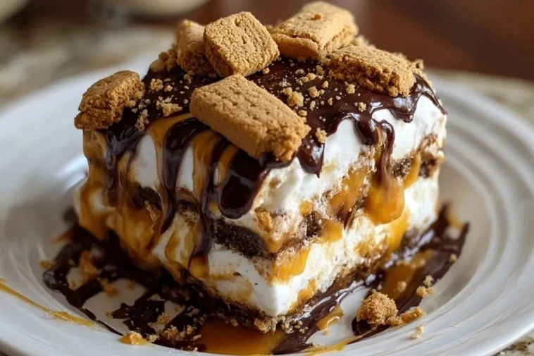 Lasagne Aux Biscuits Sablés Et Beurre De Cacahuète