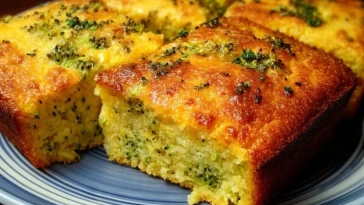 Pain De Maïs Savoureux Avec Du Brocoli