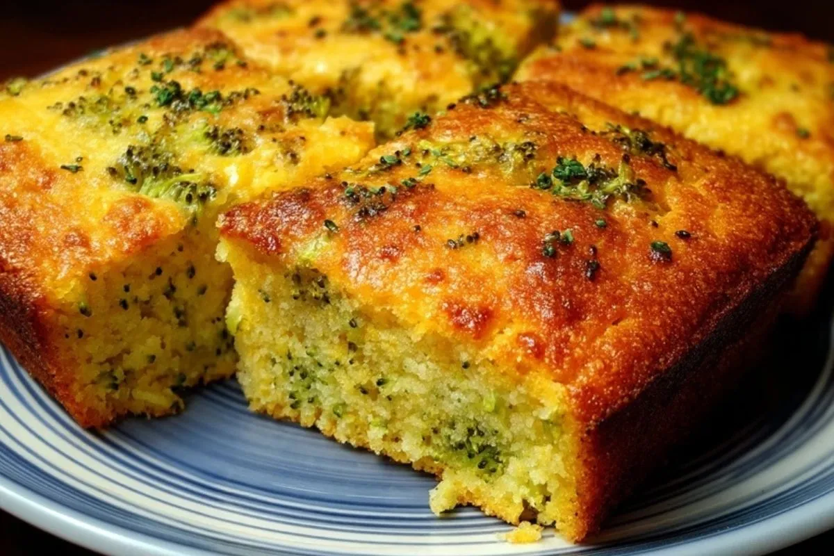 Pain De Maïs Savoureux Avec Du Brocoli