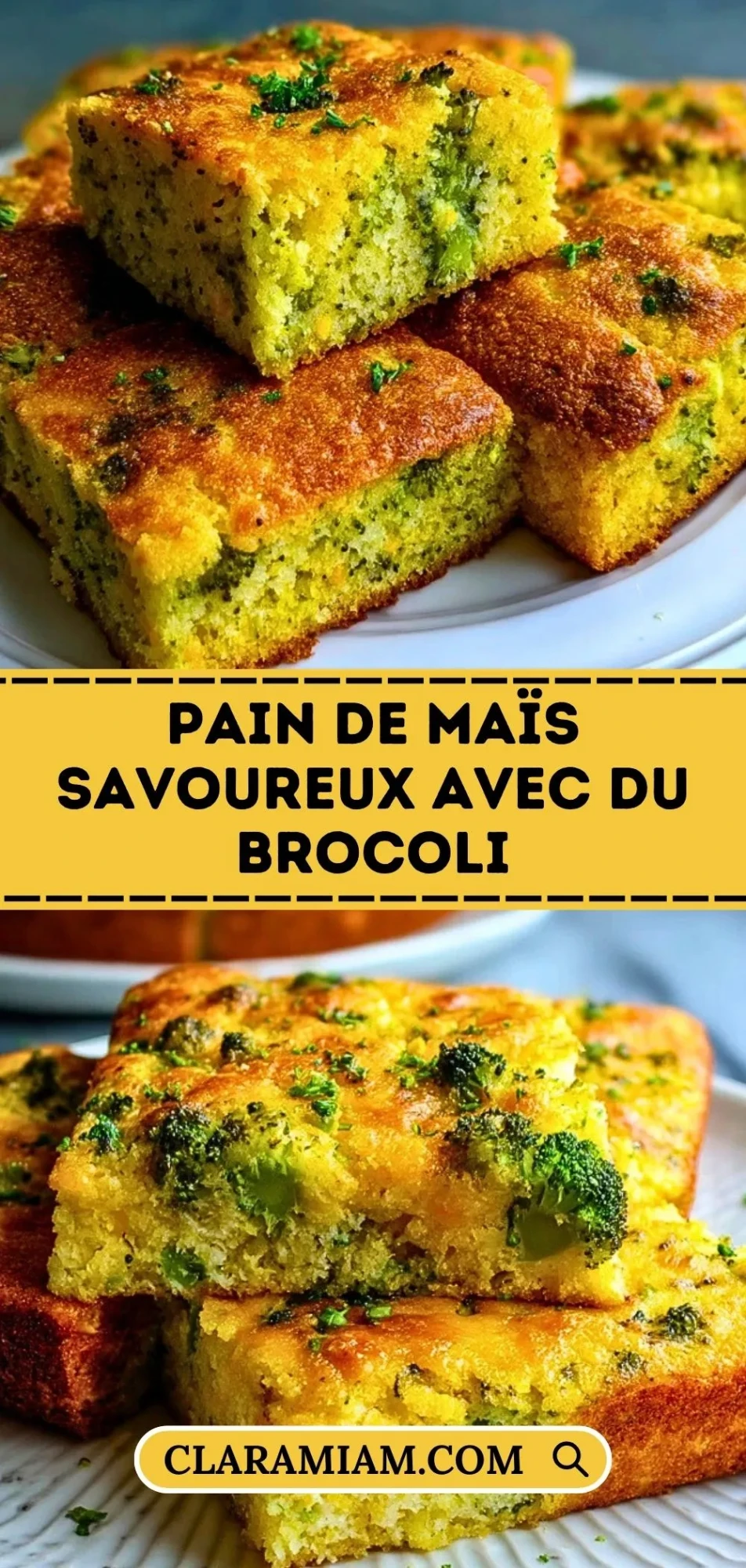 Pain De Maïs Savoureux Avec Du Brocoli - Pin 1
