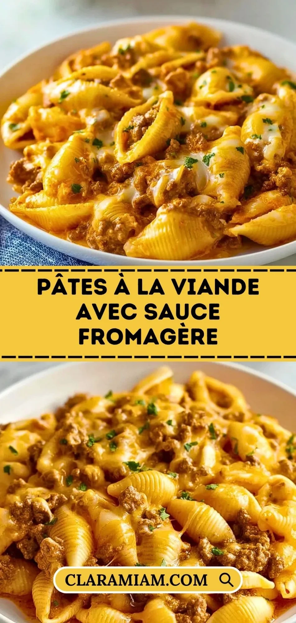 Pâtes À La Viande Avec Sauce Fromagère - Pin 1