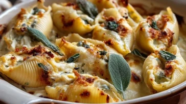 Pâtes Farcies À La Courge Et Gouda Avec Sauce Alfredo Au Beurre Brun Et Sauge