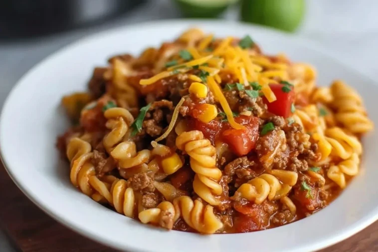 Pâtes Taco Rapides À La Mijoteuse