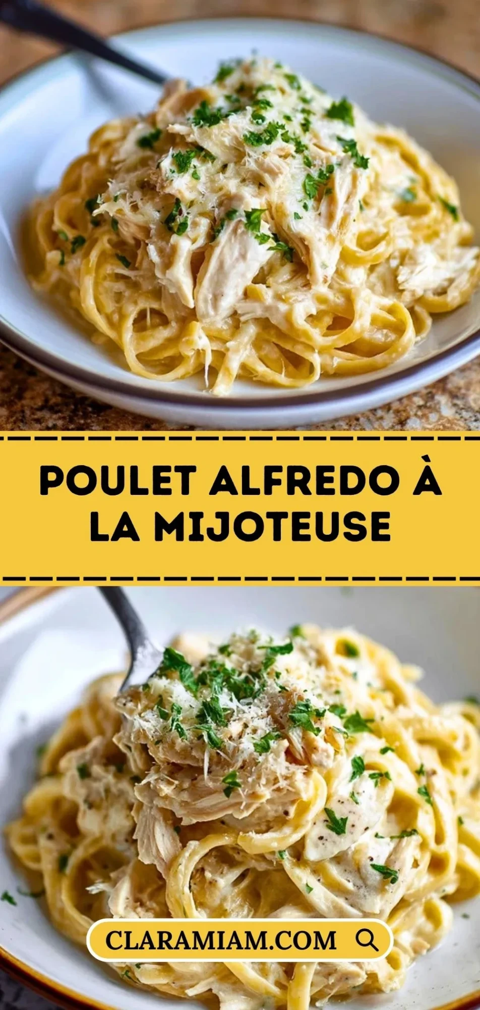 Poulet Alfredo à la Mijoteuse - Pin 1