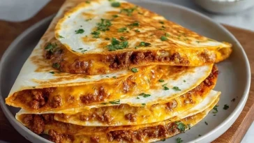 Quesadillas Au Bœuf Haché Et Fromage