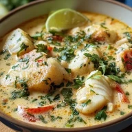 Ragoût De Poisson Blanc Crémeux À La Noix De Coco