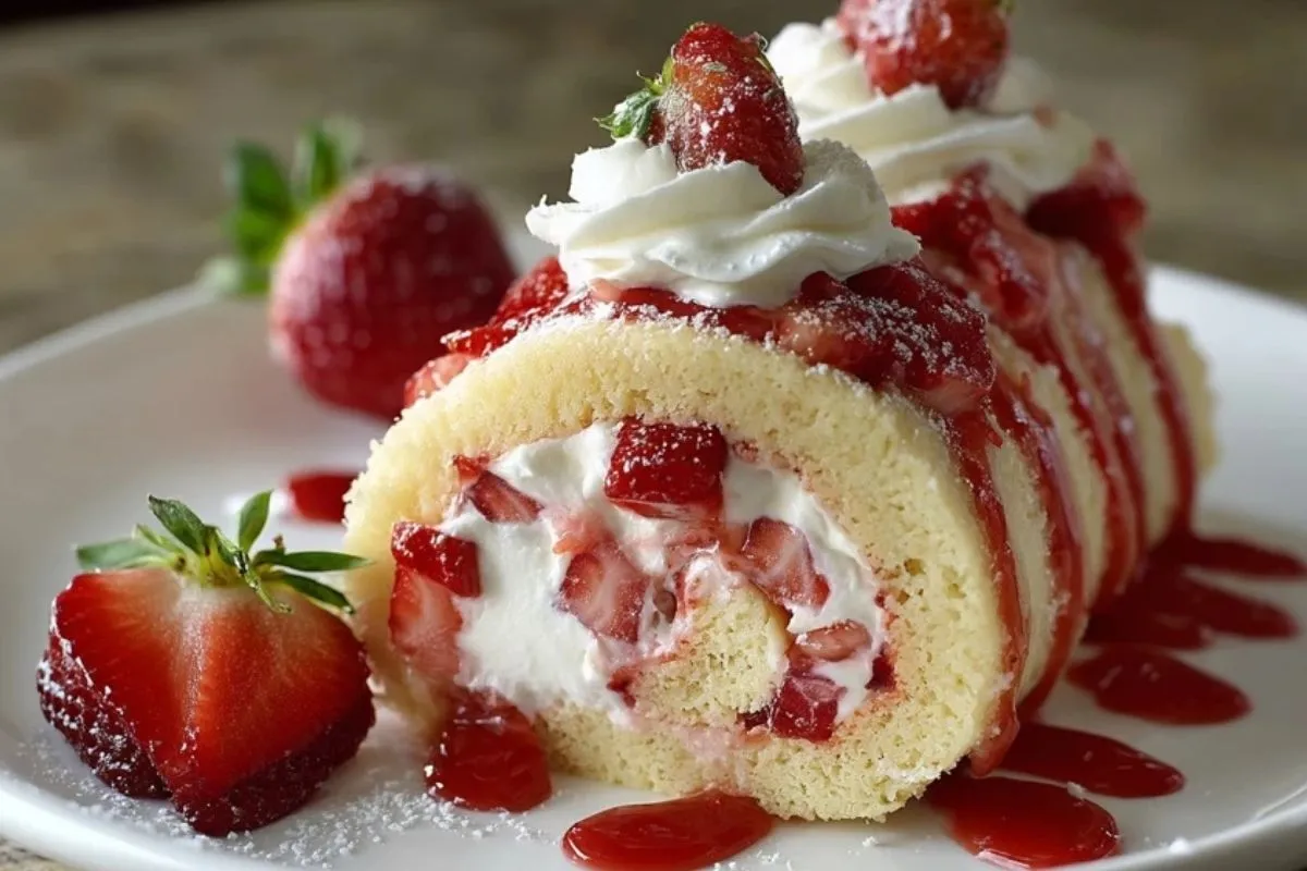 Roulés Aux Fraises Et Crème Chantilly