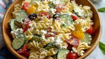 Salade De Pâtes À La Ricotta Méditerranéenne