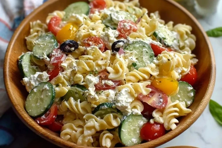 Salade De Pâtes À La Ricotta Méditerranéenne