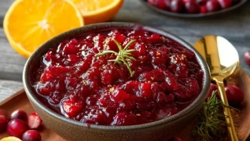 Sauce Aux Canneberges Et À LOrange Maison