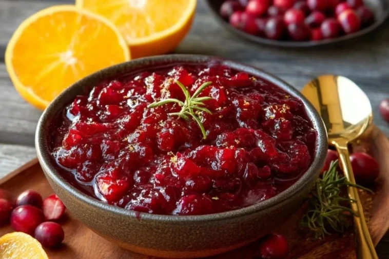 Sauce Aux Canneberges Et À LOrange Maison