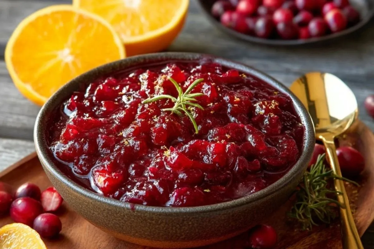 Sauce Aux Canneberges Et À LOrange Maison