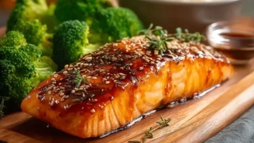 Saumon Cuit Au Four Glacé Au Sirop DÉrable