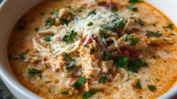 Soupe Crème De Poulet Parmesan