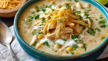 Soupe Crémeuse Aux Enchiladas De Poulet Blanc