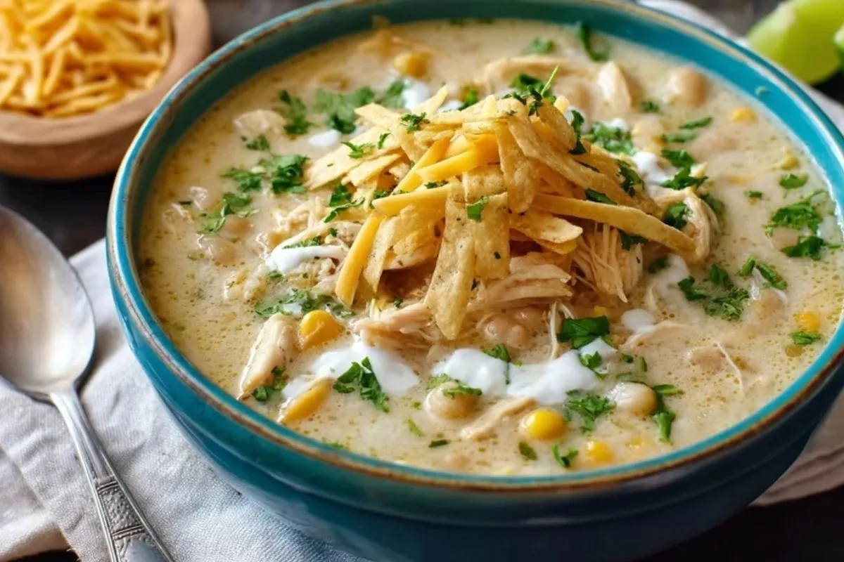 Soupe Crémeuse Aux Enchiladas De Poulet Blanc