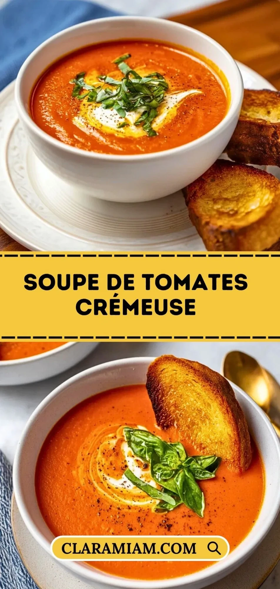 Soupe De Tomates Crémeuse - Pin 1