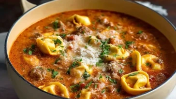 Soupe Riche de Lasagne aux Tortellinis