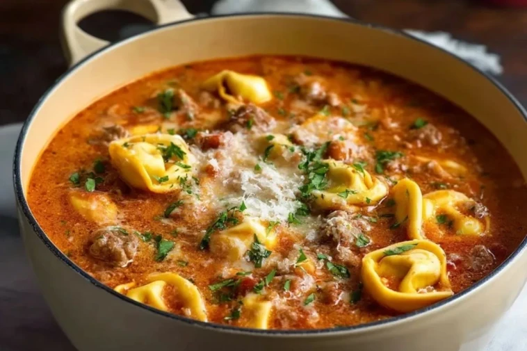 Soupe Riche de Lasagne aux Tortellinis