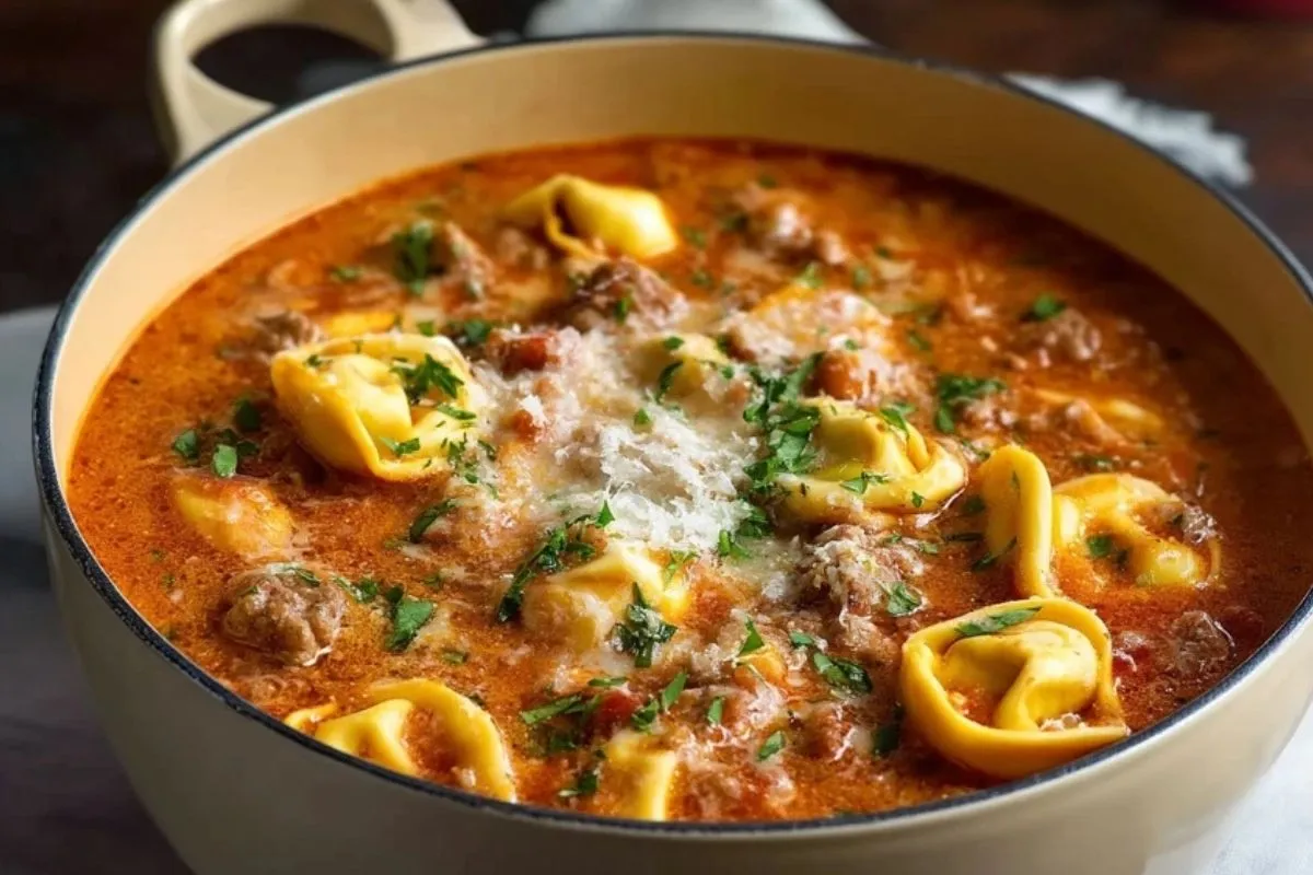 Soupe Riche de Lasagne aux Tortellinis