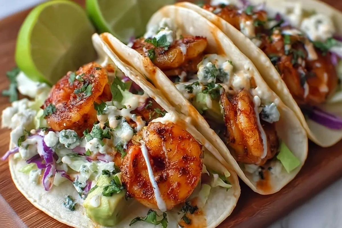 Tacos De Crevettes Savoureux