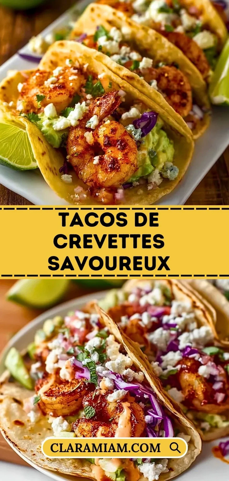 Tacos De Crevettes Savoureux - Pin 1