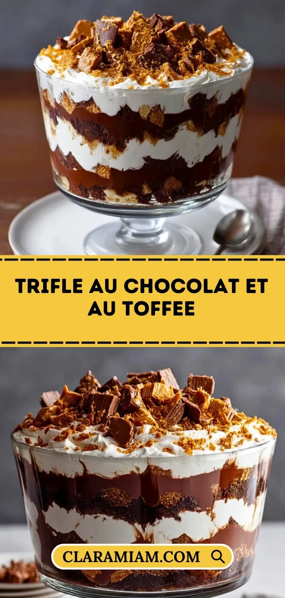 Trifle Au Chocolat Et Au Toffee - Pin 1