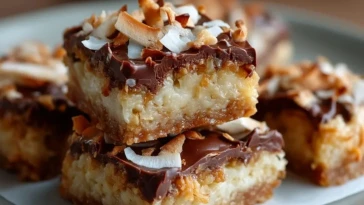 Barres De Caramel À La Noix De Coco