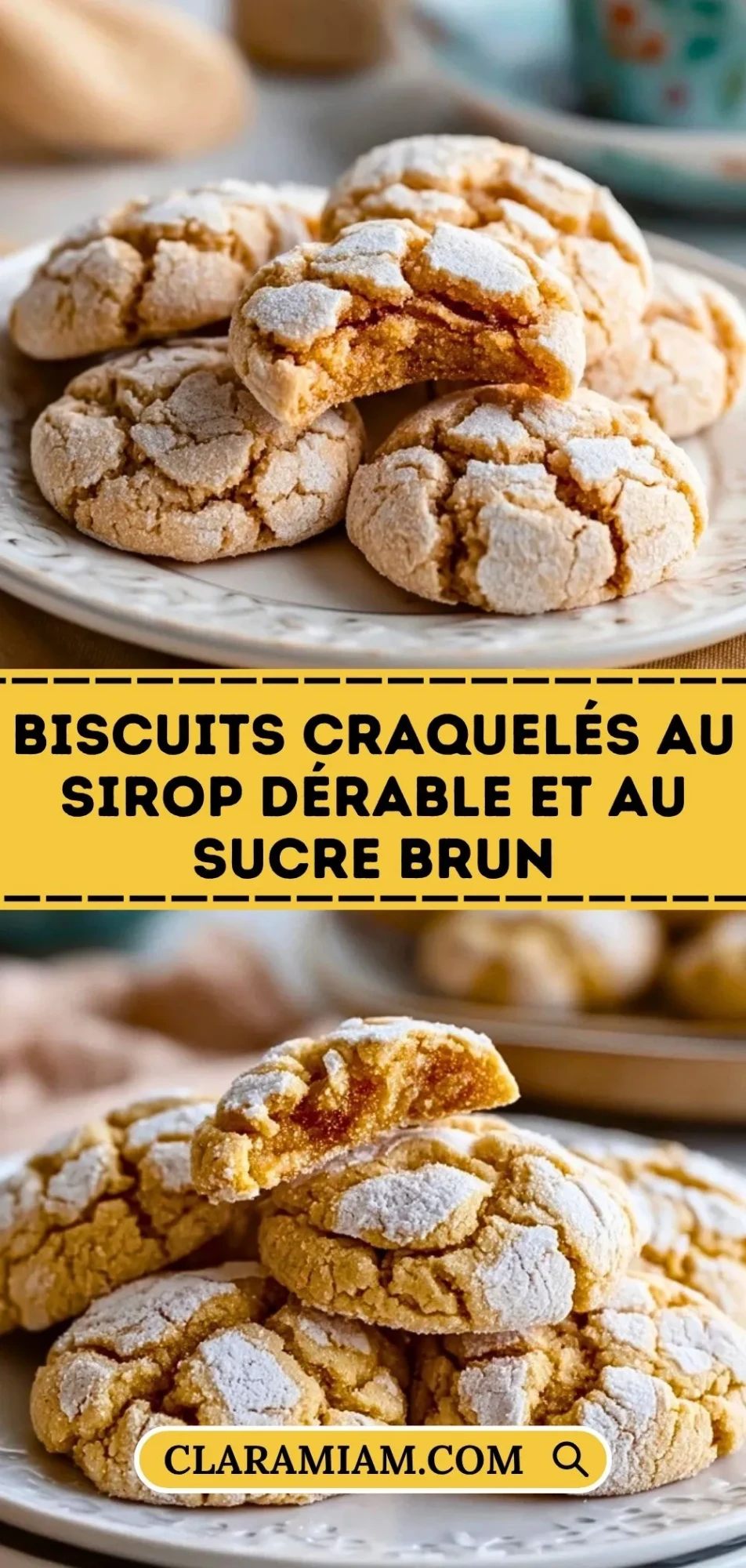 Biscuits Craquelés Au Sirop DÉrable Et Au Sucre Brun - Pin 1
