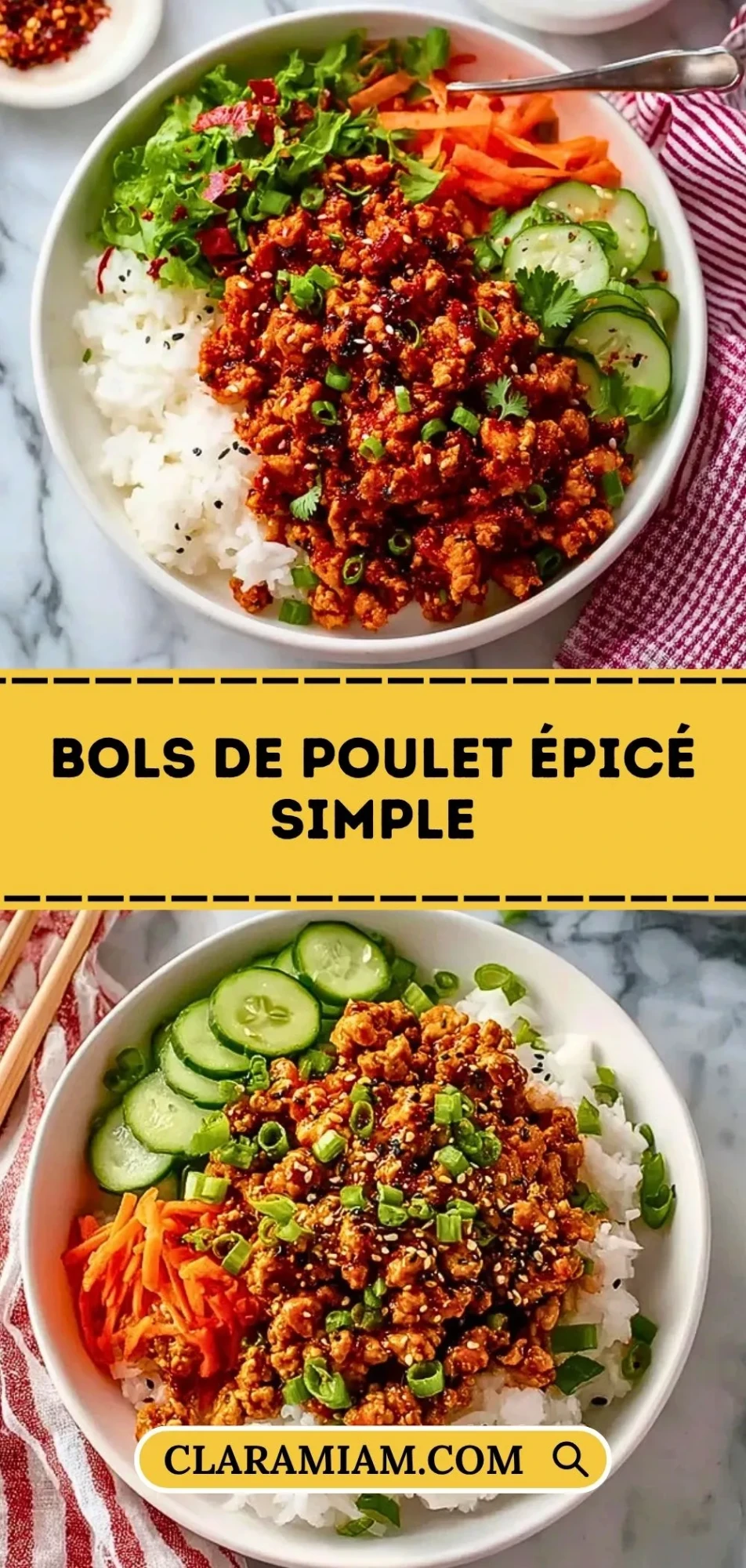 Bols De Poulet Épicé Simple - Pin 1