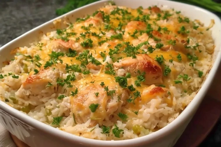 Casserole De Poulet Rôti Et Riz