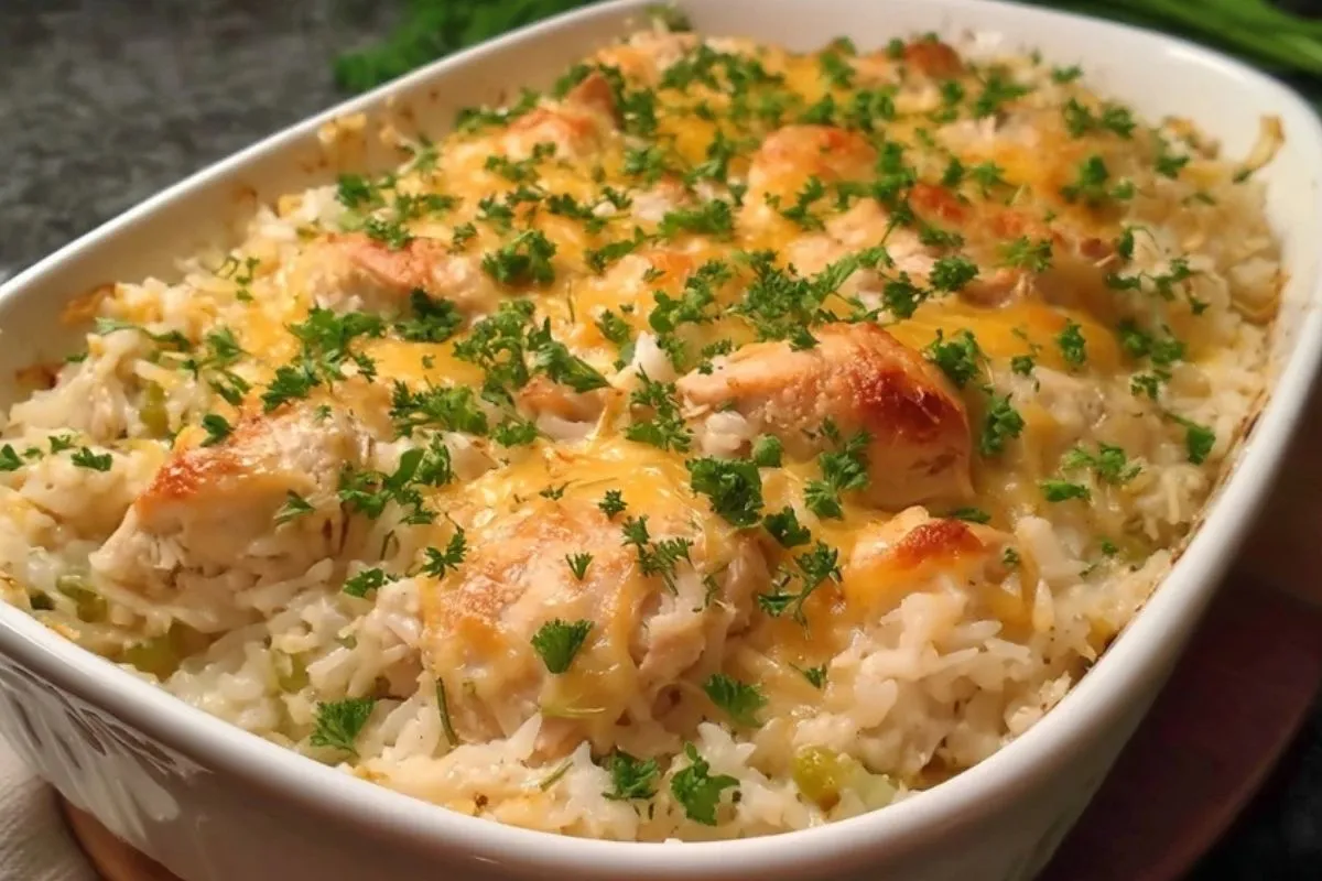 Casserole De Poulet Rôti Et Riz
