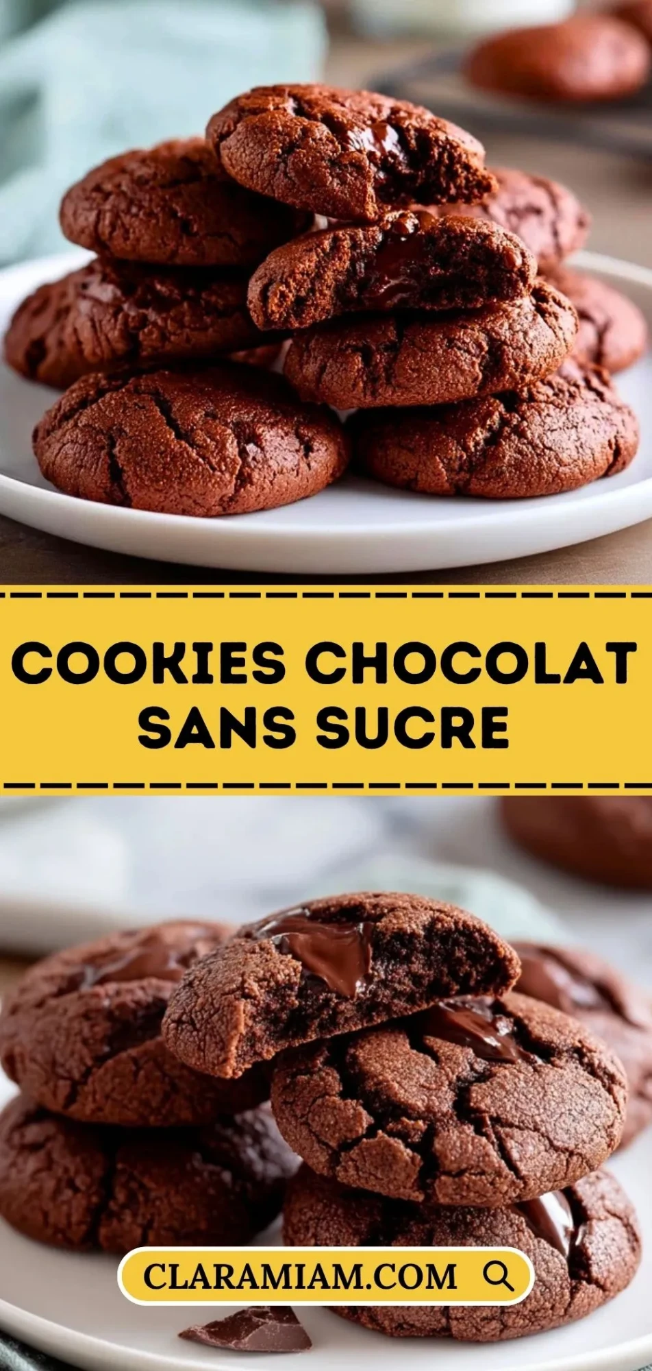 Cookies Chocolat Sans Sucre - Pin 1