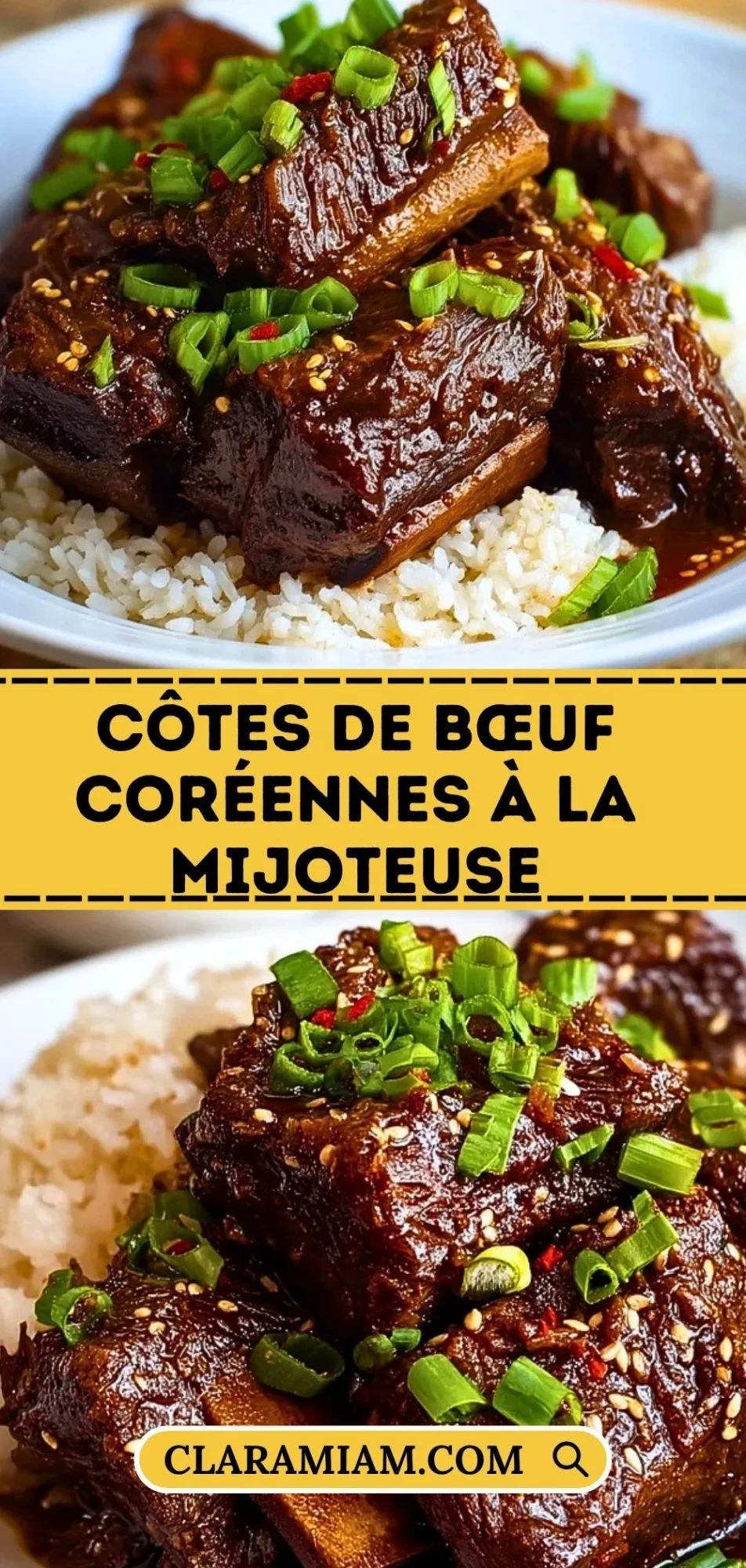 Côtes De Bœuf Coréennes À La Mijoteuse - Pin 1