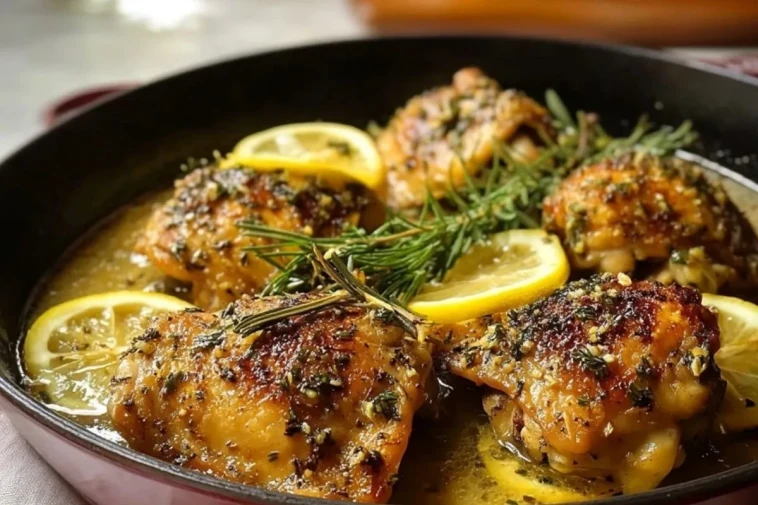 Cuisses De Poulet À LAil, Citron Et Herbes