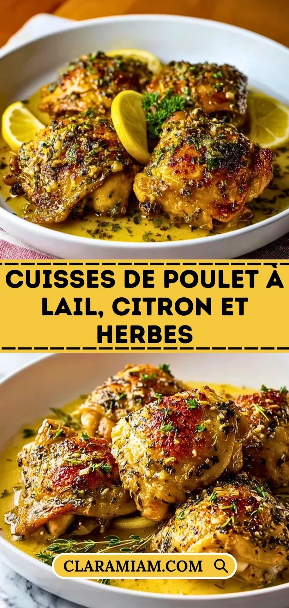 Cuisses De Poulet À LAil, Citron Et Herbes - Pin 1