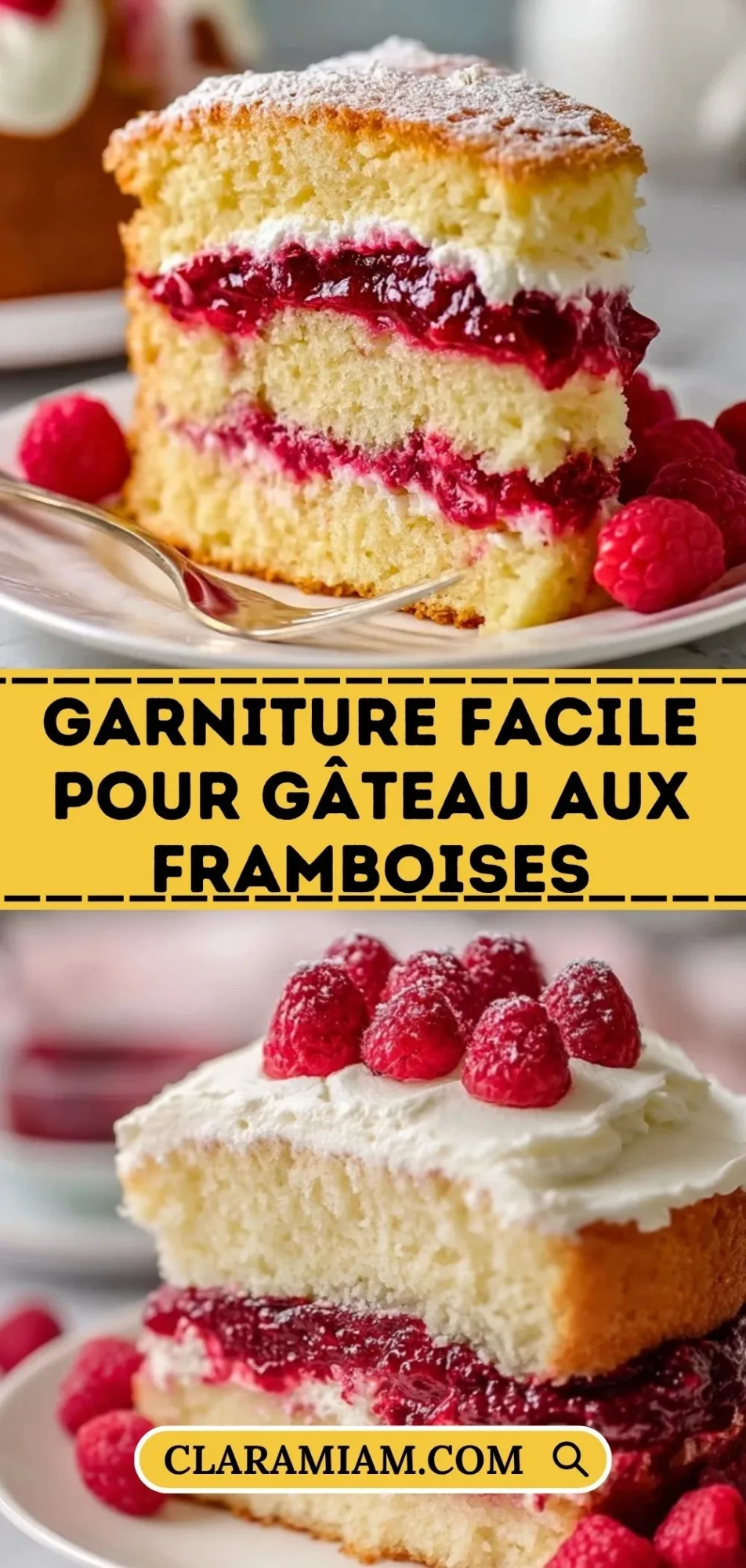 Garniture Facile Pour Gâteau aux Framboises - Pin 1