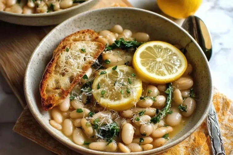 Haricots Blancs Crémeux Au Parmesan Et Au Citron