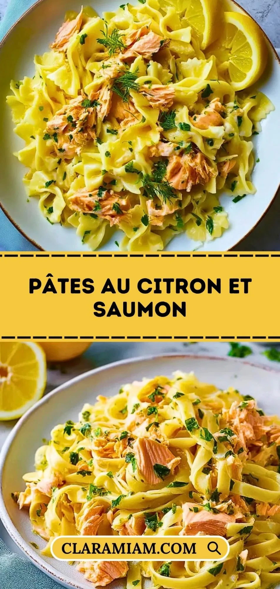 Pâtes Au Citron Et Saumon - Pin 1