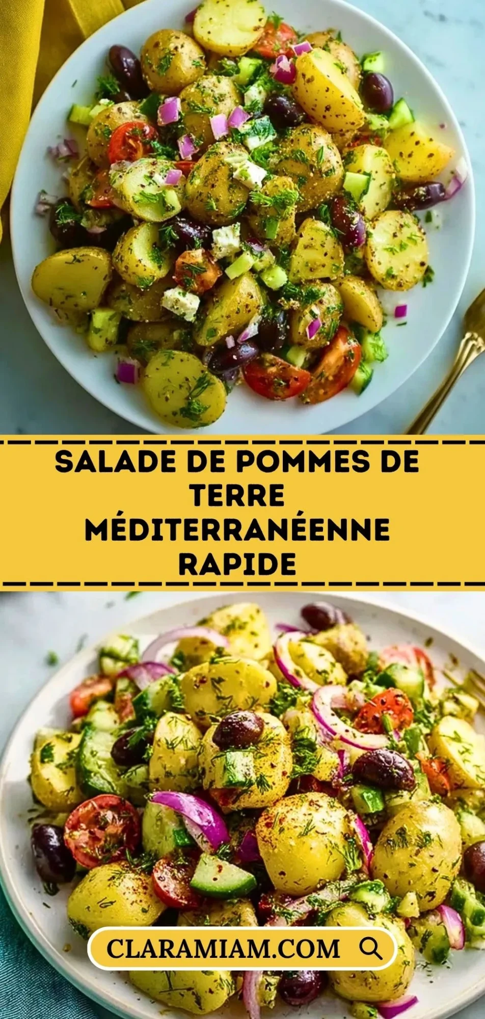Salade De Pommes De Terre Méditerranéenne Rapide - Pin 1