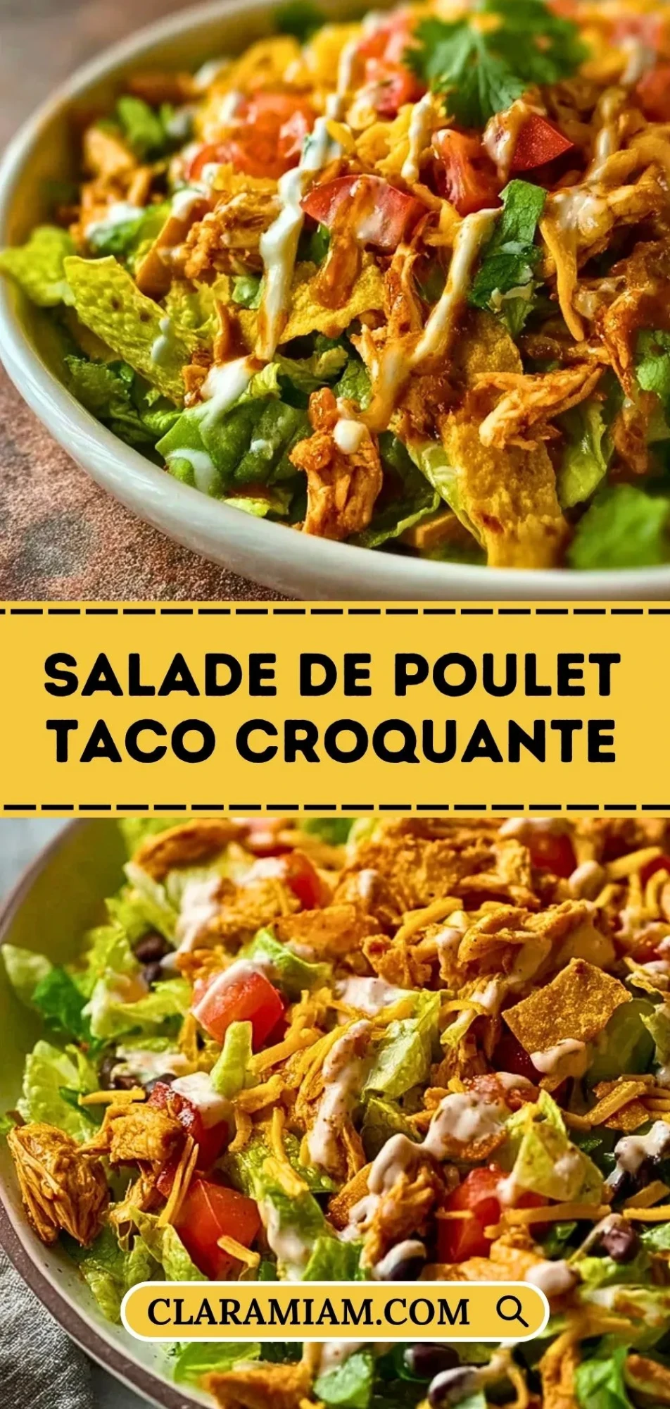 Salade De Poulet Taco Croquante - Pin 1