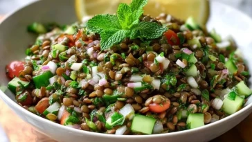 Salade Libanaise Aux Lentilles