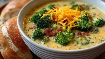 Soupe Crémeuse Brocoli-Cheddar Chargée