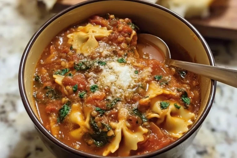 Soupe de Lasagne aux Lentilles Rapide
