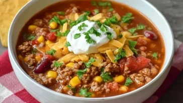 Soupe Tacos au Bœuf Haché à la Mijoteuse