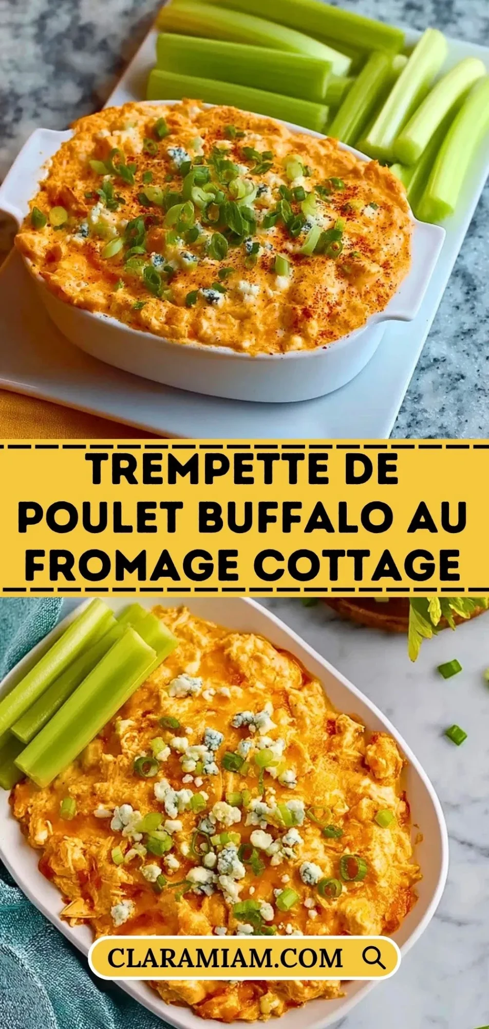 Trempette De Poulet Buffalo Au Fromage Cottage - Pin 1